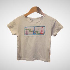 Le Top White Smocked Guitar Shirt
